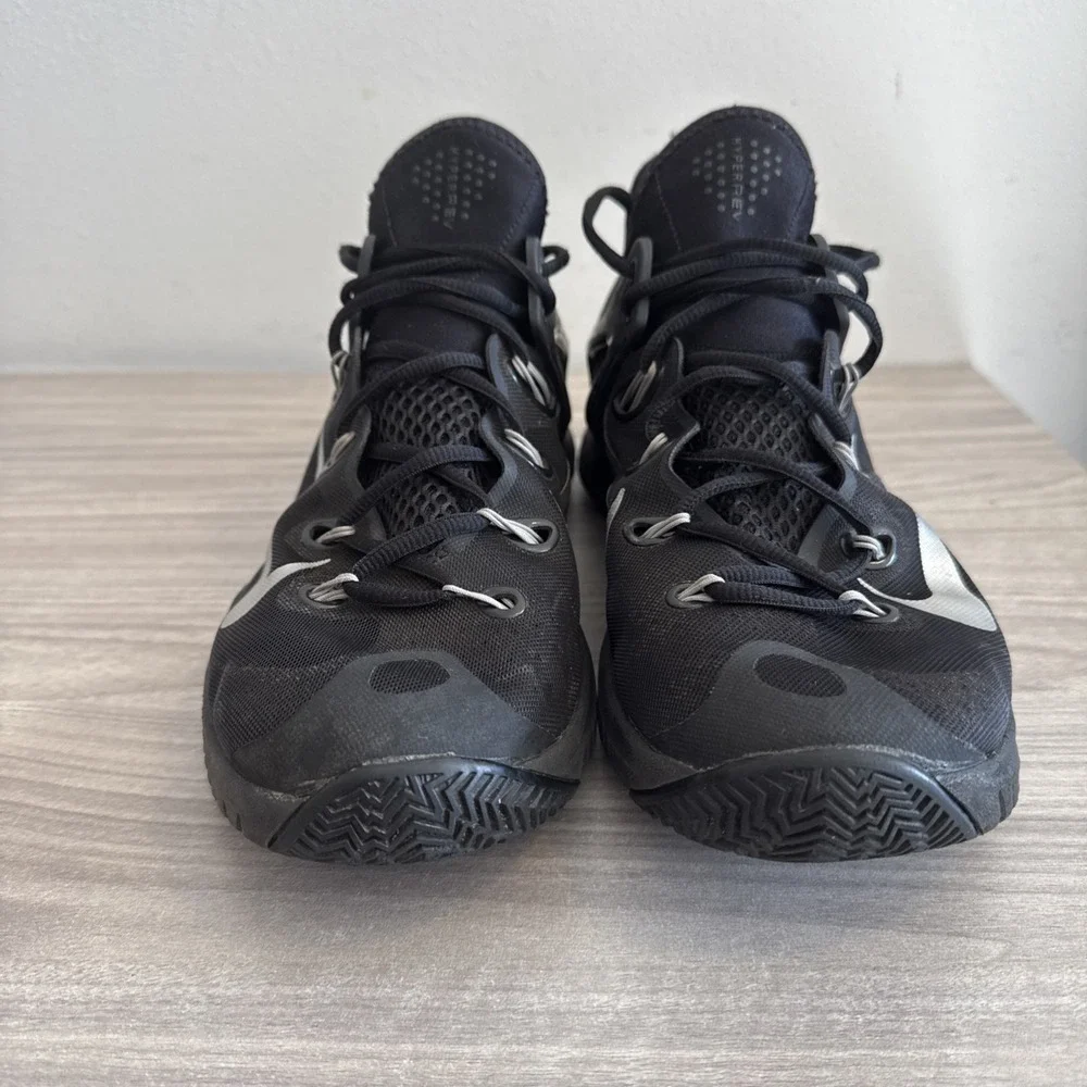 Nike‎ HyperRev 2015 Shoes Mens 10 Black Sneakers Athleisure Gym Yoga Zoom Mesh